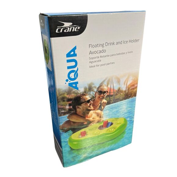 Aldi Avocado 25” Inflatable Floating Drink & Ice Holder Pool Party Lake Tubing - Picture 3 of 8